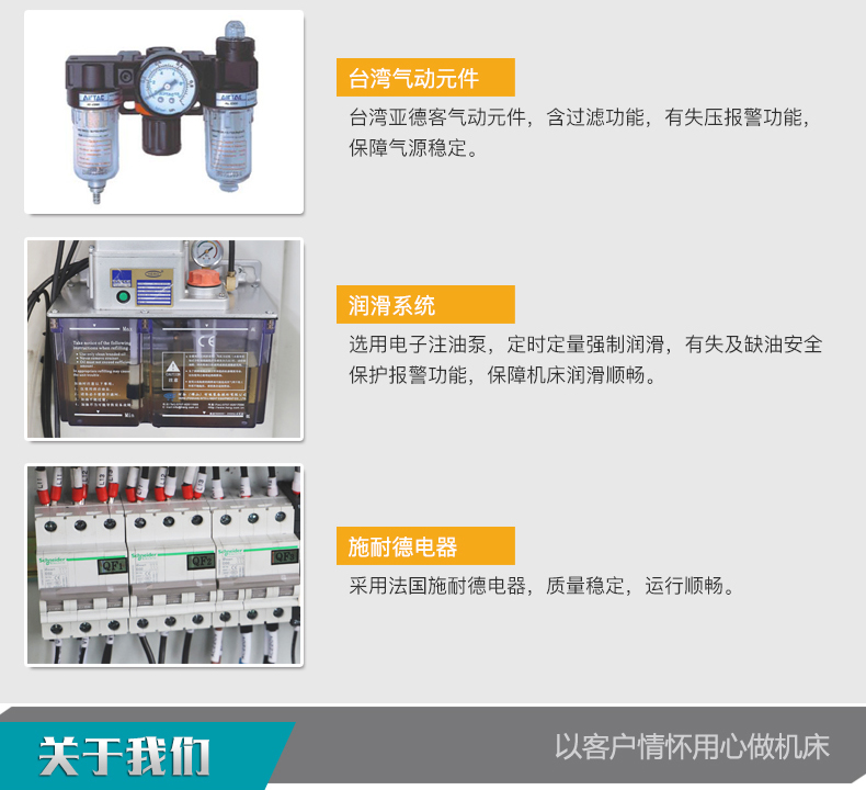 VMC1266立式加工中心台湾气动元件润滑系统施耐德电器