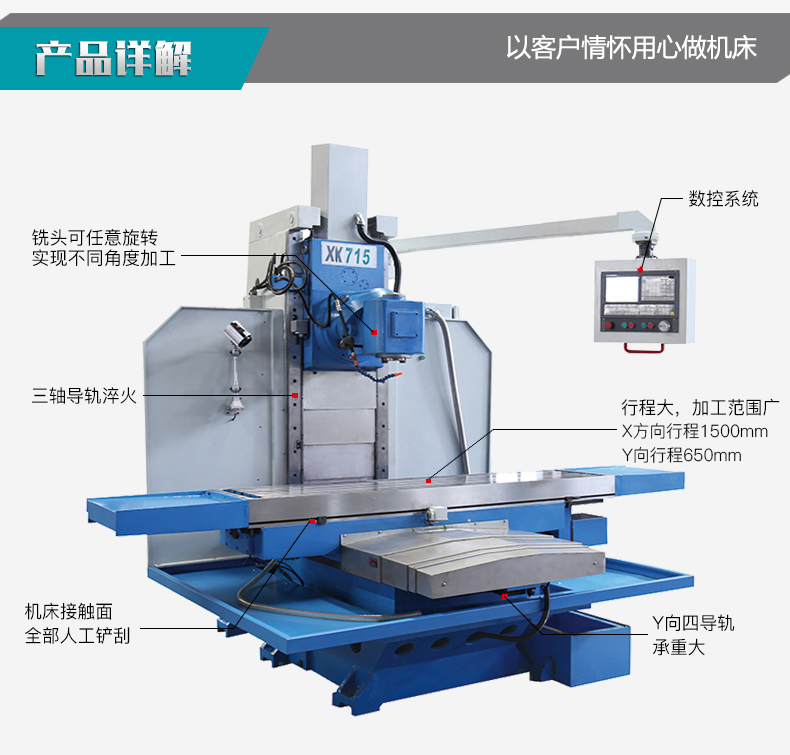 XK715数控床身铣床产品参